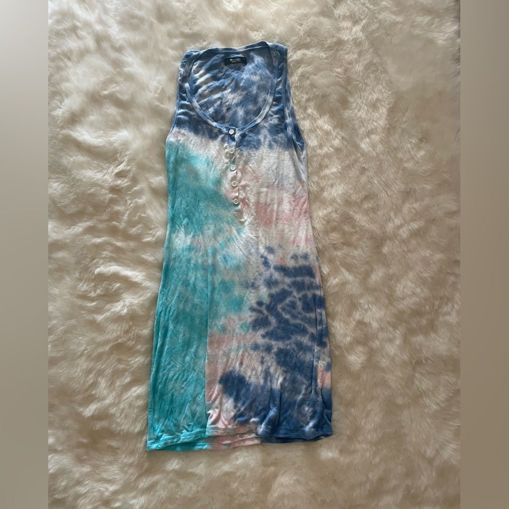 Tie Dye Pool Beach Summer Dress MIDI size small Michael Lauren